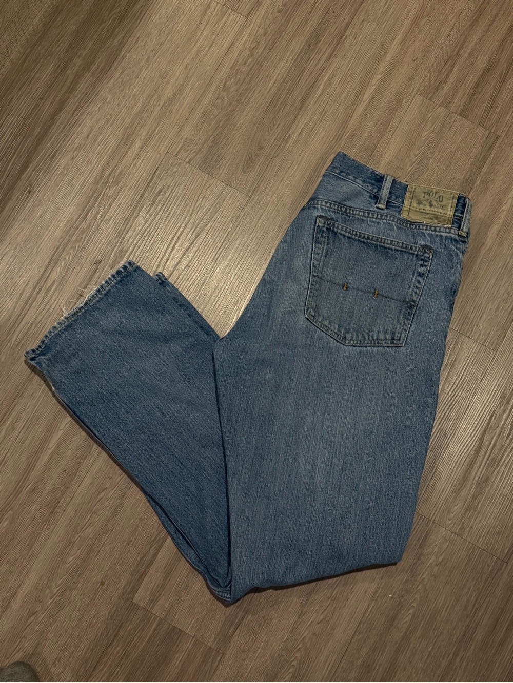 Vintage Polo Ralph Lauren Jean 38X34Light Wash Classic Fit Straight Western
